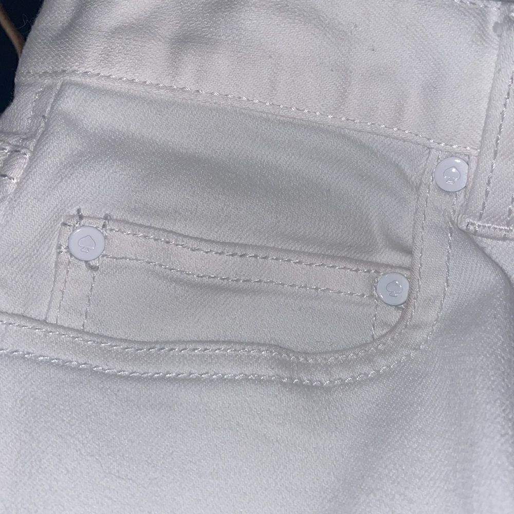 kate spade / cutwork denim white high waist jeans - Picture 7 of 10